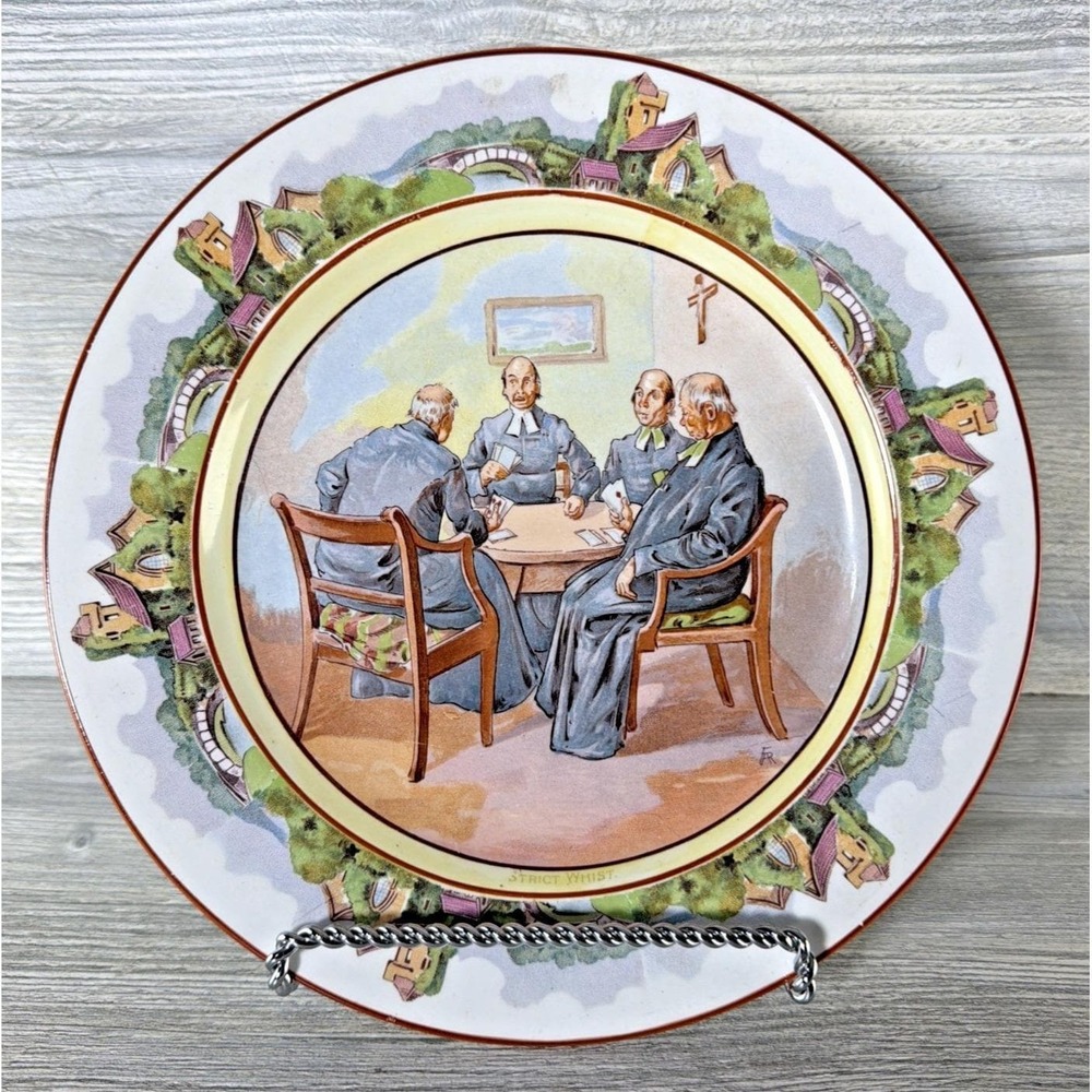 Vintage Bridgwood & Son England "Strict Whist" Plate 10.25" Diameter Card Game